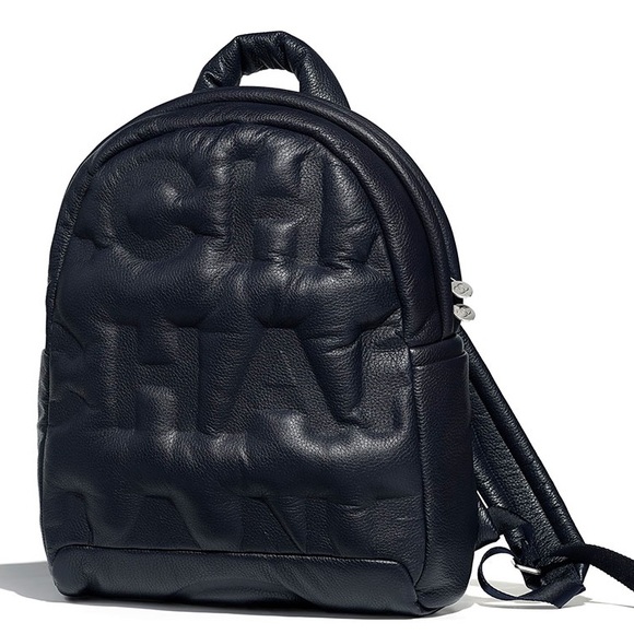 Chanel Doudoune navy leather Backpack - Picture 1 of 14